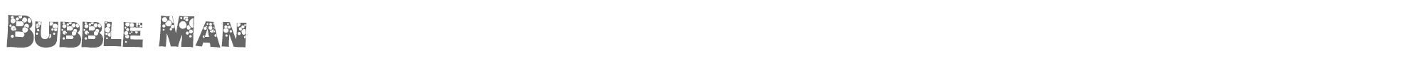 Sample characters BubbleMan Font