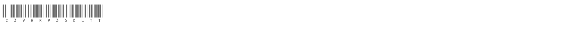 Sample characters c39hrp36dltt Font