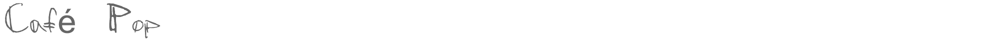 Sample characters Café Pop Font