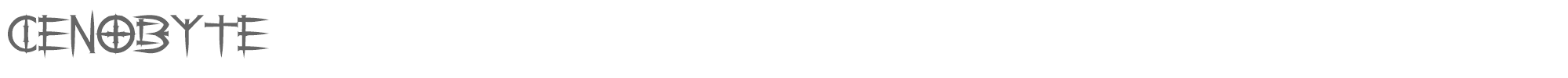 Sample characters Cenobyte Font