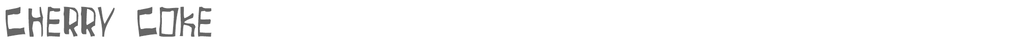 Sample characters Cherry Coke Font
