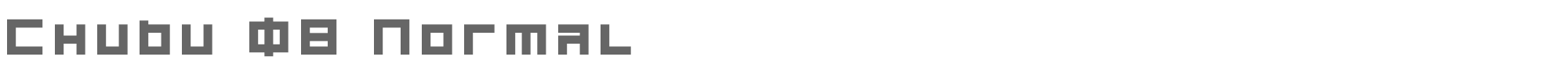 Sample characters Chubu 08 Font