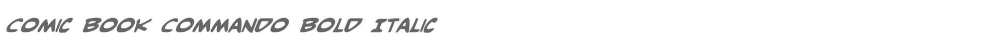 Comic Book Commando Comicv3bi.ttf font preview