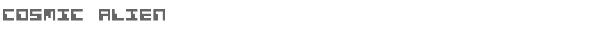 Sample characters Cosmic Alien Font
