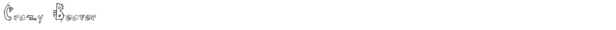 Sample characters Crazy Beaver Font