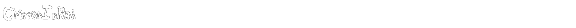 Critter is rad CRITTER.TTF font preview