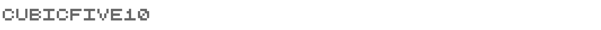 Sample characters CubicFive Font