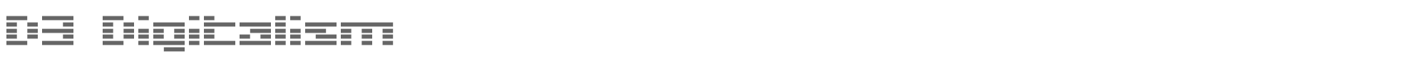 Sample characters D3 Digitalism Font