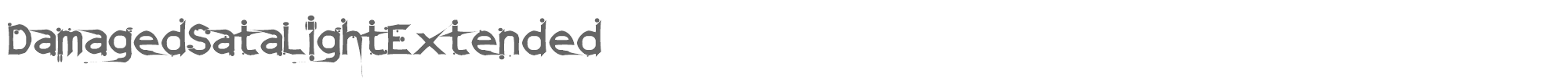 Damaged Sata DamagedSataLightExtended.ttf font preview