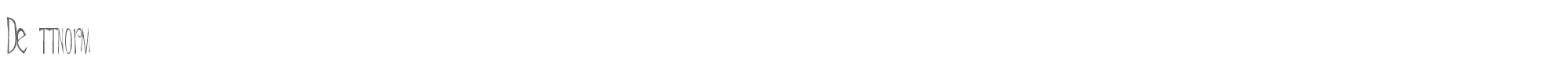 Sample characters De Ttnorm Font