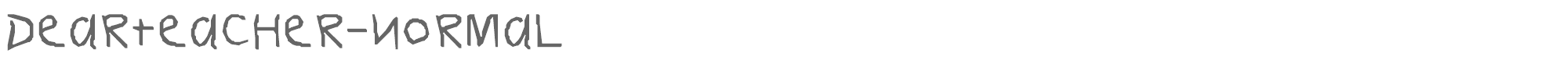 Dear Teacher DEARTEAC.TTF font preview