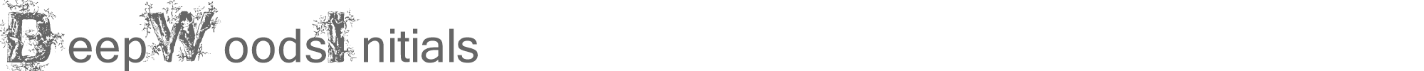 Sample characters Deep Woods Initials Font