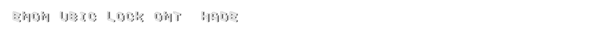 Demon Cubic Block Font cubicblock_s.ttf font preview