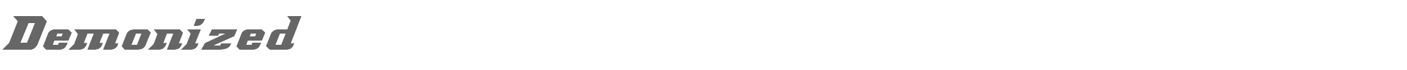 Demonized Demonized.ttf font preview
