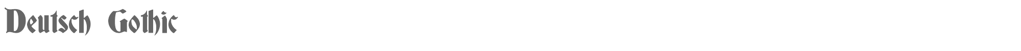 Sample characters Deutsch Gothic Font