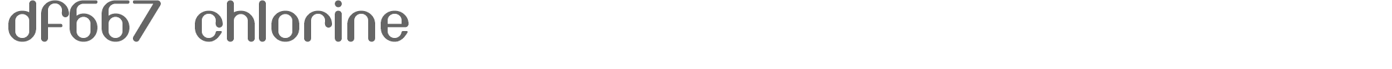 Sample characters DF667 Chlorine Font
