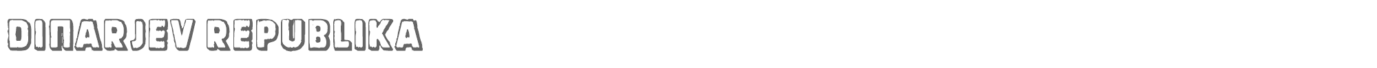 Sample characters Dinarjev Republika Font