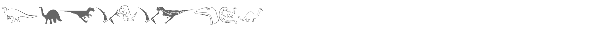 Sample characters DinosoType Font
