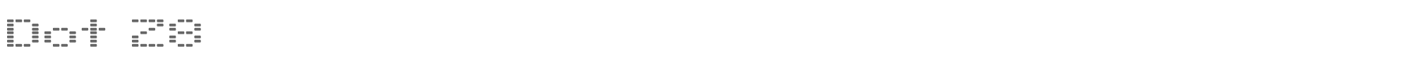 Sample characters Dot 28 Font