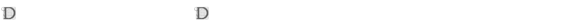 Sample characters Draughtwork Font