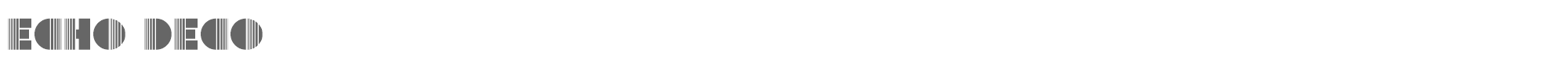 Sample characters Echo Deco Font