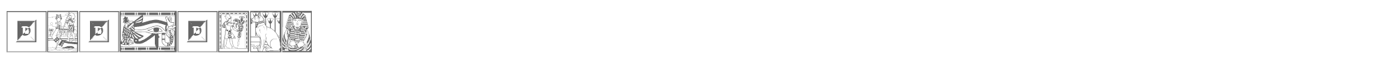 Sample characters Egyptian Font