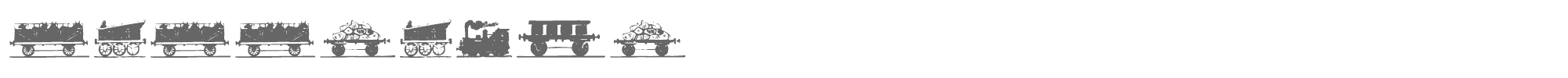 Sample characters Eisenbahn Font