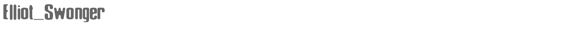 Sample characters Elliot Swonger Font