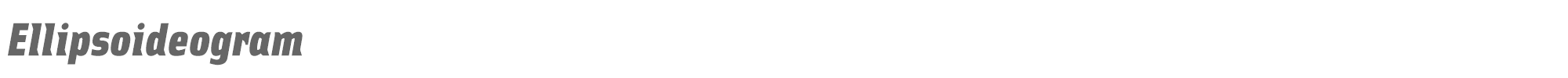 Sample characters Ellipsoideogram Font