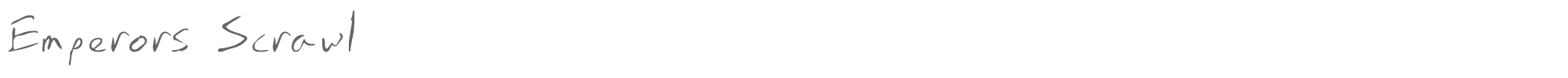 Sample characters Emperors Scrawl Font