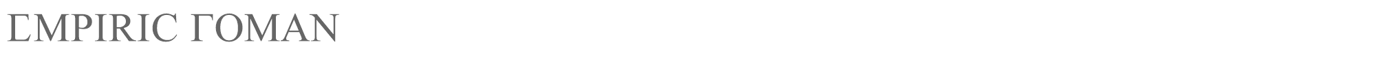 Sample characters Empiric Roman Font