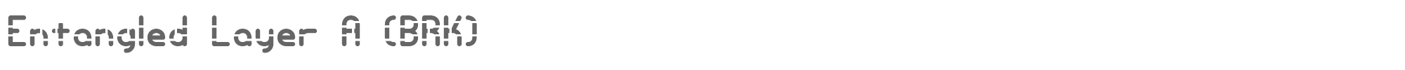 Entangled entlayra.ttf font preview