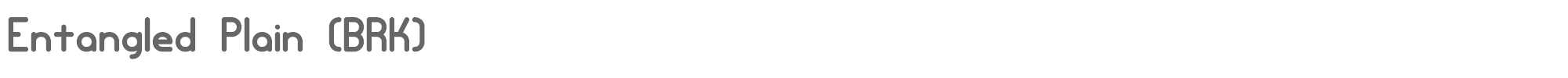 Entangled entplain.ttf font preview