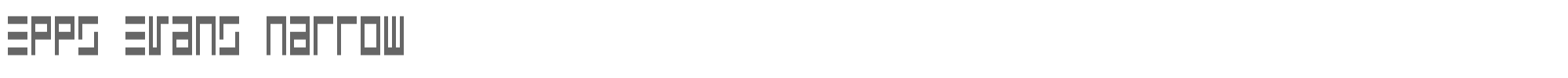Eppy Evans eppsenrg.ttf font preview