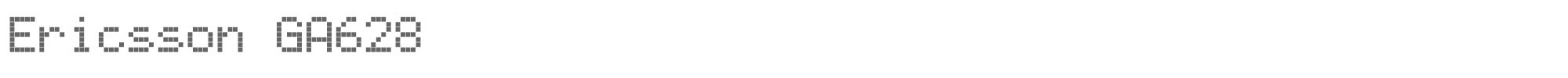 Sample characters Ericsson GA628 Font