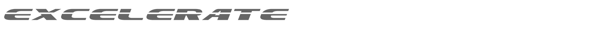 Excelerate excelate.ttf font preview