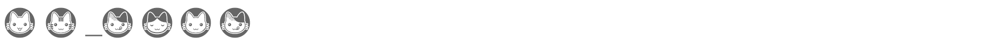 Sample characters FB Nyan Font