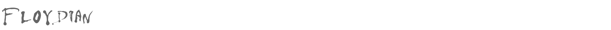 Sample characters Floydian Font