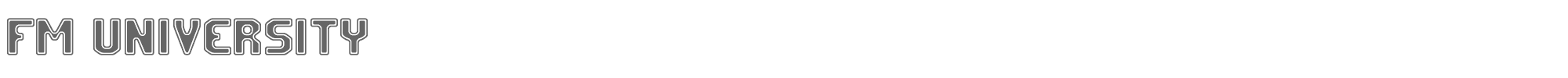 Sample characters FM University Font