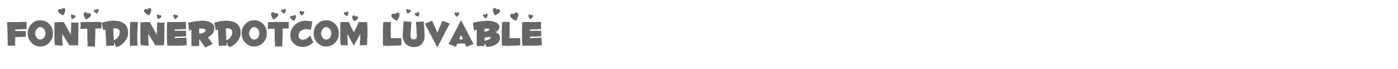 Sample characters Fontdinerdotcom Luvable Font