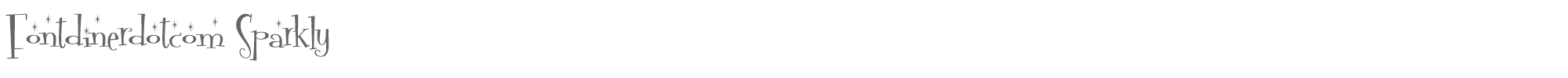Fontdinerdotcom Sparkly FontdinerdotcomSparkly.ttf font preview