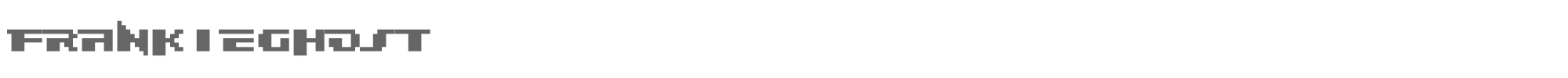 Sample characters Frankieghost Font
