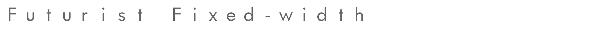 Sample characters Futurist fixed-width Font