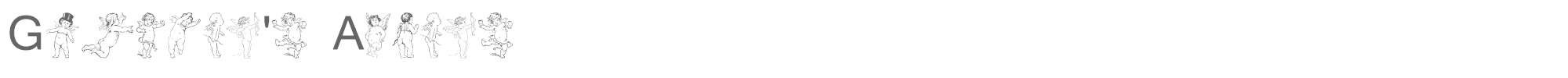 Sample characters Gabriel's Angels Font
