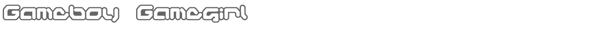 Sample characters Gameboy Gamegirl Font