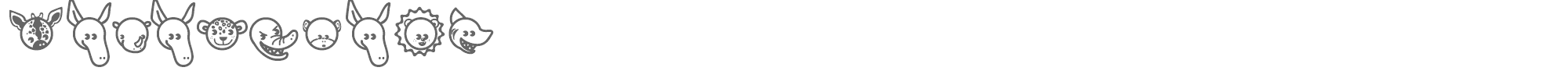 Sample characters Garanimals Font