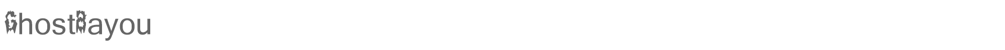 Sample characters Ghost Bayou Font