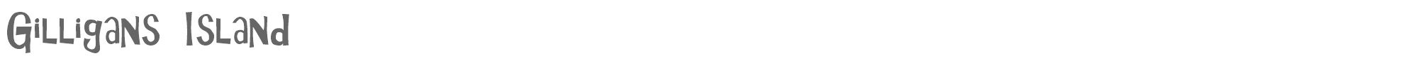 Sample characters Gilligans Island Font