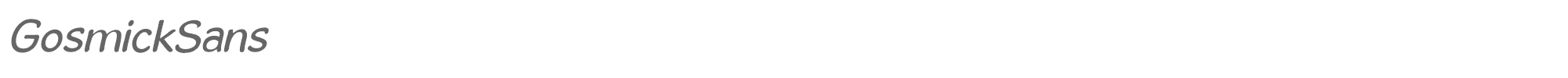 Gosmick Sans GosmickSansOblique.ttf font preview