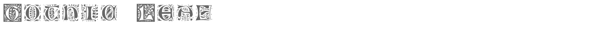 Sample characters Gothic Leaf Font